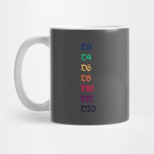 Rainbow Hit Dice Mug